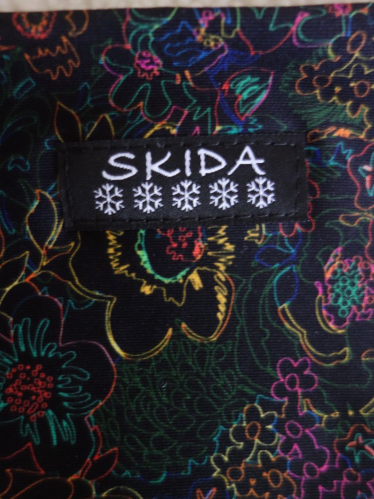 Nwt Skida Black Floral Print Neck Gaiter Warmer — image 3 of 5